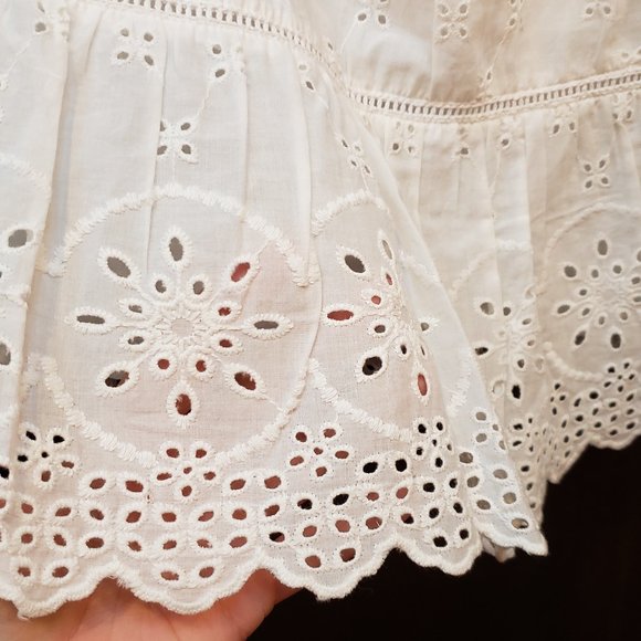 NWT Jennifer & Grace  White  Eyelet skirt  Size M - Picture 3 of 7